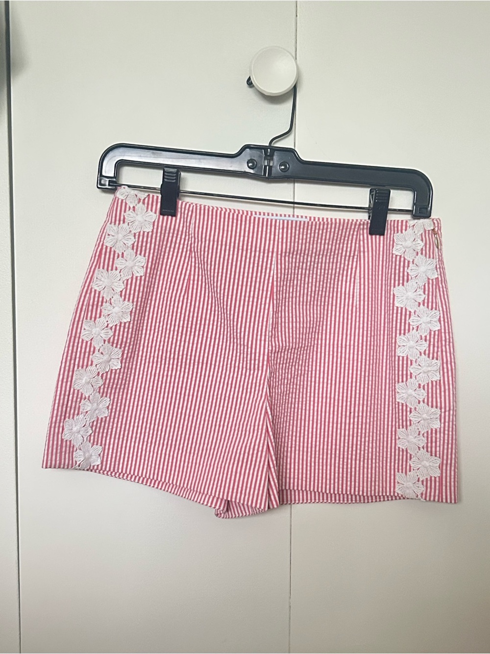 Draper James Pink and White Striped Shorts